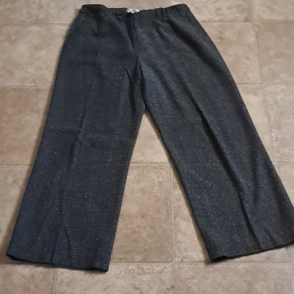 Coldwater Creek Pants Women Wool Blend Tweed Holly Classic Pockets Zip Career